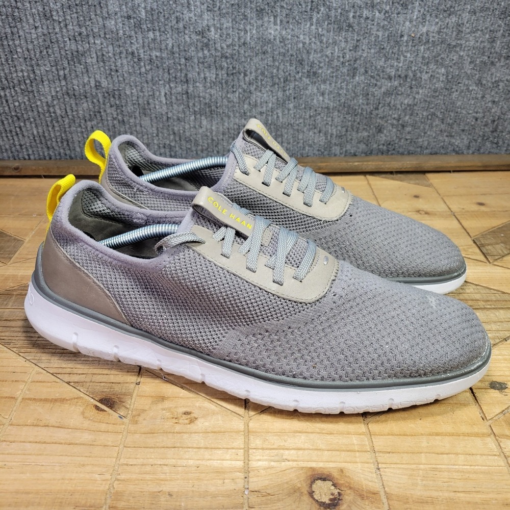 Cole Haan Generation Zerogrand Shoes‎ Mens Size 13 Gray Stitchlite Knit Lace Up